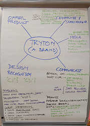 The flip-chart results of the Marketing Tryton group